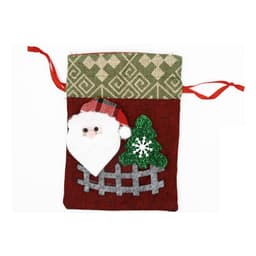 Julpåse / juldekoration med tomte tyg Röd