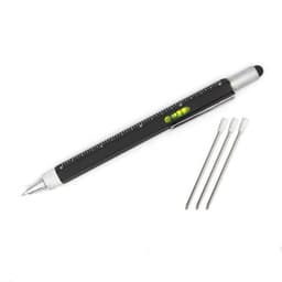 6 in 1 Stylus Pen ja ruuvimeisselit tasoviivaimella alumiini/kupari musta 4-osainen
