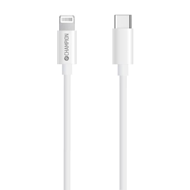 Champion USB-C til Lightning-kabel 1m Hvit