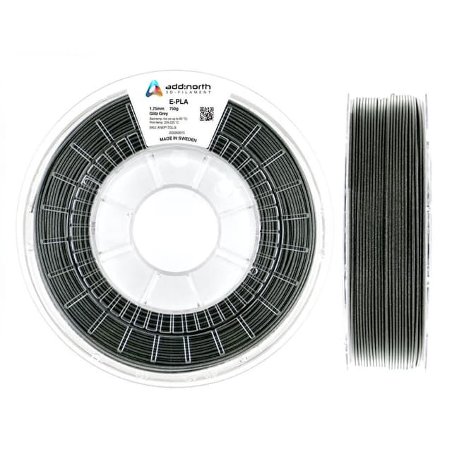 ADDNORTH E-PLA 1.75mm 750g Glitz Grey