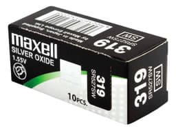Maxell knappcellsbatteri, Silver-oxid, SR527SW (319), 1,55V, 10-pack