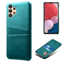 SKALO Samsung A13 4G PU-nahkainen Korttikotelo - Turkoosi