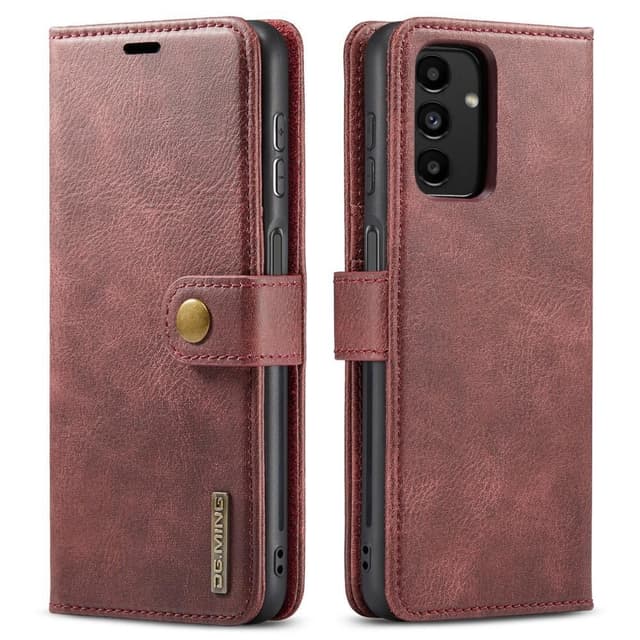 DG MING Samsung A13 4G 2-i-1 Magnet Plånboksfodral - Röd