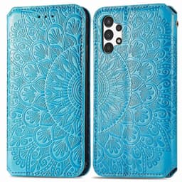 SKALO Samsung A13 4G Mandala Slim Plånboksfodral - Blå