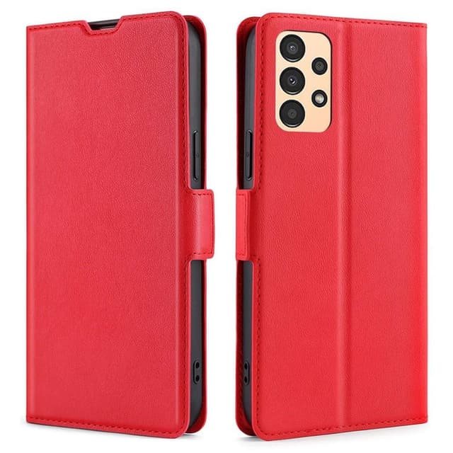 SKALO Samsung A13 4G Ultratynd Premium Wallet Case - Rød