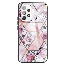 SKALO Samsung A13 4G Marmori karkaistu lasi TPU-suojakuori - #9