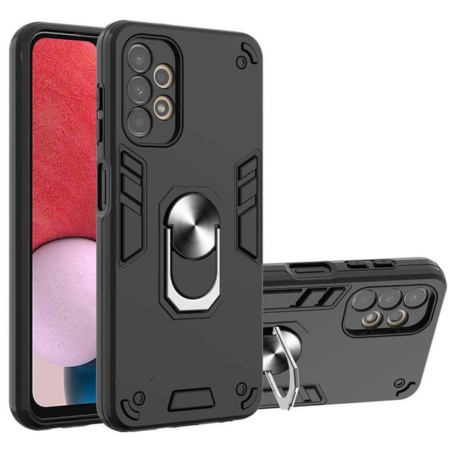SKALO Samsung A13 4G Armor Hybridi metallirengas kuori - Musta