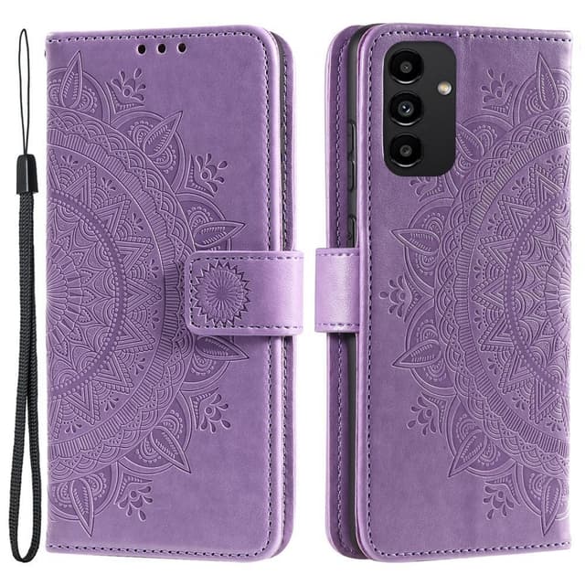 SKALO Samsung A13 4G Mandala Flip Cover - Lilla