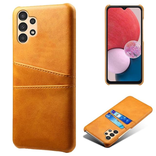 SKALO Samsung A13 4G PU-læder Kortholder Cover - Lys brun