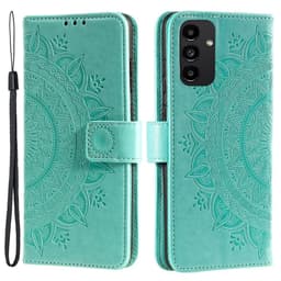 SKALO Samsung A13 4G Mandala Plånboksfodral - Turkos