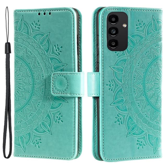 SKALO Samsung A13 4G Mandala Plånboksfodral - Turkos