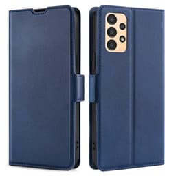 SKALO Samsung A13 4G Ultratunn Premium Plånboksfodral - Blå