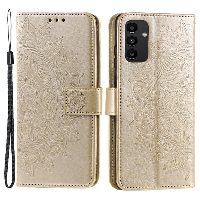 SKALO Samsung A13 4G Mandala Flip Cover - Guld