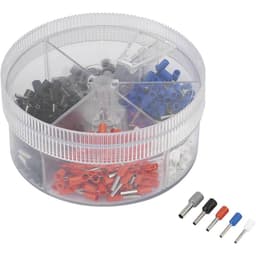 Ändhylsa sortiment 0.50 mm² 2.50 mm² Vit, Blå, Röd,