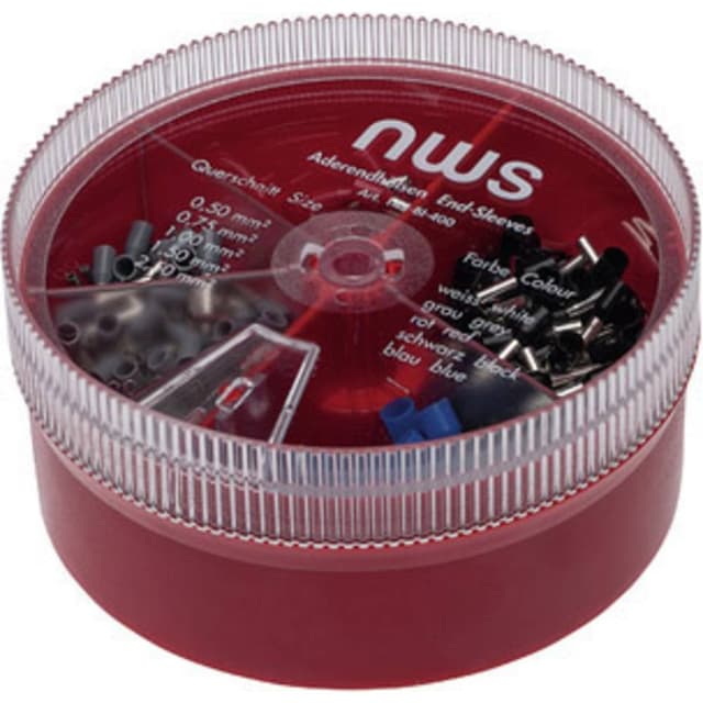 Ändhylsa sortiment 0.50 mm² 2.50 mm² Blå, Grå, Svart,