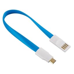 HAMA Synkkabel MicroUSB  Blå 0,2m Magnet