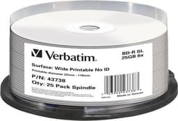 Verbatim BD-R, 6x, 25GB/200min, 25pack spindel, print, Hard Coat, MABL (43738)