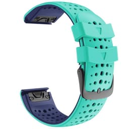 Klockband till Garmin Fenix 7 22 mm Silikon Grön/Blå