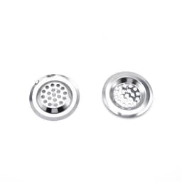 Altaan siivilä ruostumaton teräs hopea 65 mm 2 kpl