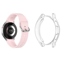 Samsung Galaxy Watch 4/Classic 42 mm armband och skal Rosa/Transparent