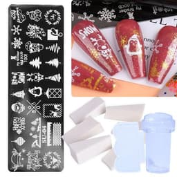 Nagelstämplingssats DIY 11 delar Flerfärgad