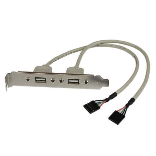 StarTech.com USBPLATE, 2 x IDC, 2 x USB A, 0,286 m, Sølv