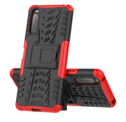 Stand Case yhteensopiva Sony Xperia 10 III Black/Red kanssa