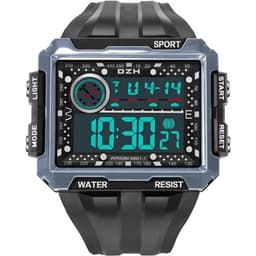 Stort Sporty Digitalur - Sort/Grå