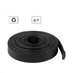 Laajentuva punottu kaapeliholkki Paloa hidastava PET musta 16mm 3m