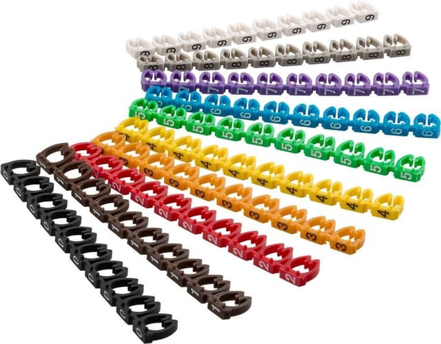 Goobay Kabelmerkeklips 'Siffer 0-9' for kabeldiameter opp til 6 mm