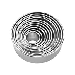 Rund kakeformring for baking av rustfritt stål sølv 11-pak