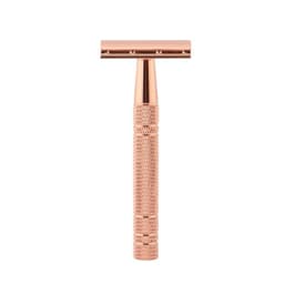 Sikkerhedsskraber med blade og stativ Rose Gold 7-delt