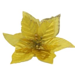 Juleroser kunstige blomster Julepynt 12-pack Guld