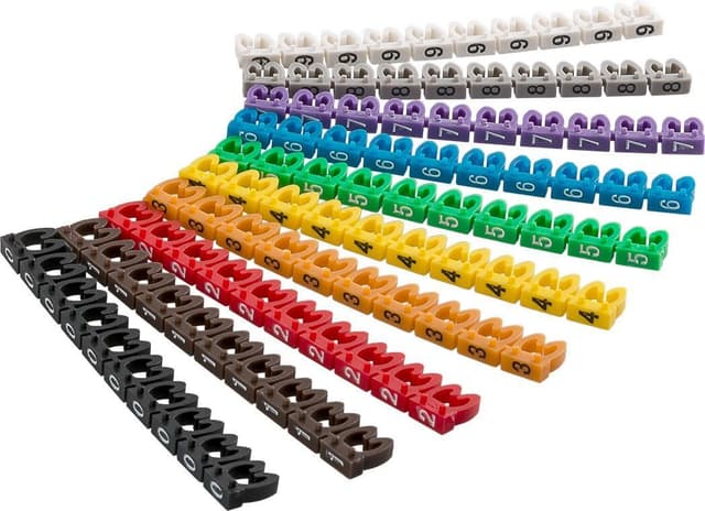 Goobay Kabelmerkeklips 'Siffer 0-9' for kabeldiameter opp til 4 mm
