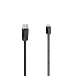 HAMA Kabel USB-C - USB-A USB 3.2 5 Gbit/s 1.5m Svart