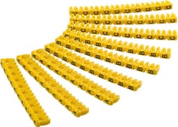 Goobay Kabelmerkeklips 'Bokstavene A-C' for kabeldiametere opptil 2,5 mm