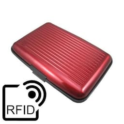 Plånbok med 6st kortfack, RFID-Skydd, Röd