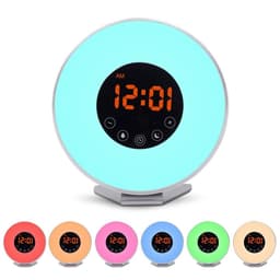 LED-alarmklokke med wakeup og flere forskjellige lysmoduser