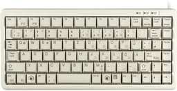 CHERRY Compact-keyboard, Nordisk layout, USB, 1,75m, grå/beige
