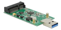DeLOCK USB 3.0 - mSATA sovitin, 5Gb/s, 1xUSB type A uros, 1xmSATA