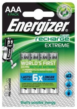 Energizer Extreme Uppladdningsbara AAA/NH12 800 4-pack