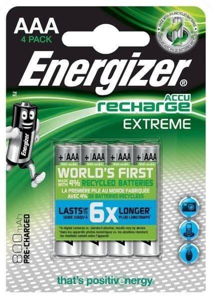 Energizer Extreme Uppladdningsbara AAA/NH12 800 4-pack