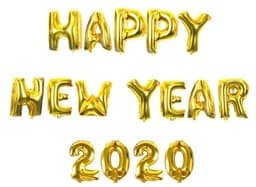 Ballonger Happy New Year 2020, Guld
