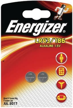 Energizer Alkaline batteri LR43 1.5V 2-pack (639319)