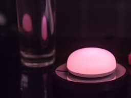 Luminous Stone trådlös LED Lampa, nattlampa - Rosa