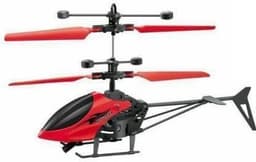 Radiostyrd helikopter, dubbla rotorblad, Röd