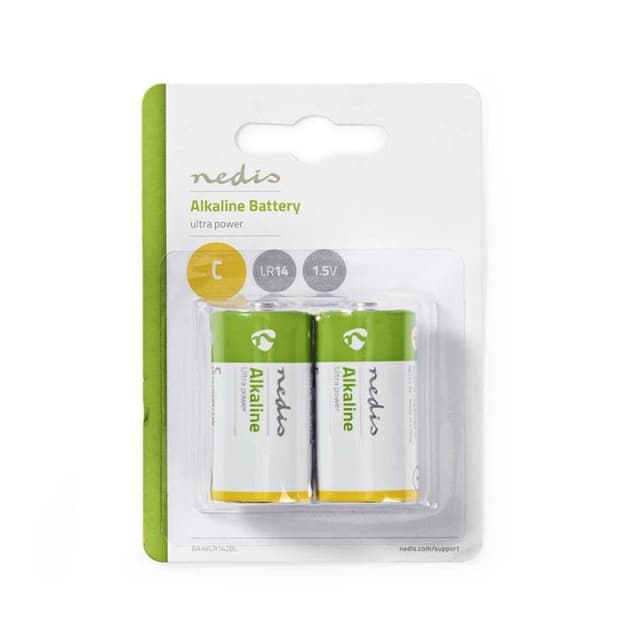 Nedis Alkaliskt batteri C | 1.5 V DC | 2-Blister