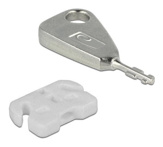 DeLOCK Lås for USB-porter, 5 USB-låser, 2 nøkler, hvit