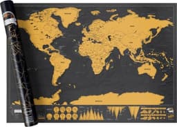 XXL Scratch Map - Verdenskort hvor du skraber de lande, du har besøgt.