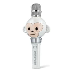 Forever Mikrofon med Bluetooth-høyttaler Animal White AMS-100